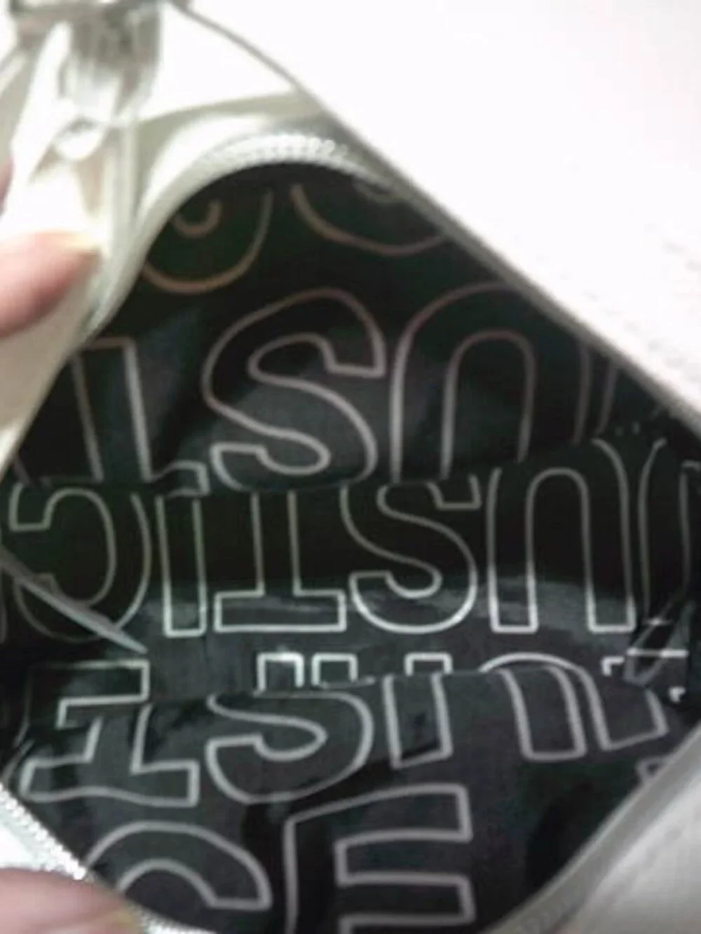 LITTLE GIRLS JUSTICE PURSE SHIMMER & SHINE WHITE GLITTER LONG SHORT HANDLES NWOT
